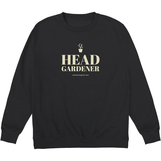 Head Gardener sweatshirt in black from www.somanicorganic.com