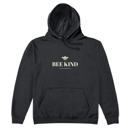 Image of Vegan certified and Organic 'Bee Kind' hoodie in black
