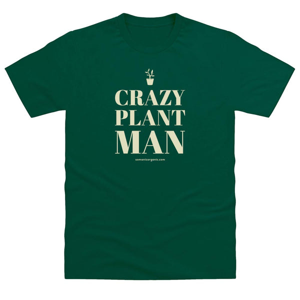 Crazy plant man T-Shirt in Dark green from www.somanicorganic.com