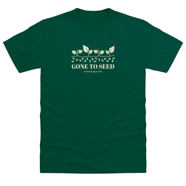 Gone To Seed organic T-Shirt in dark green from www.somanicorganic.com
